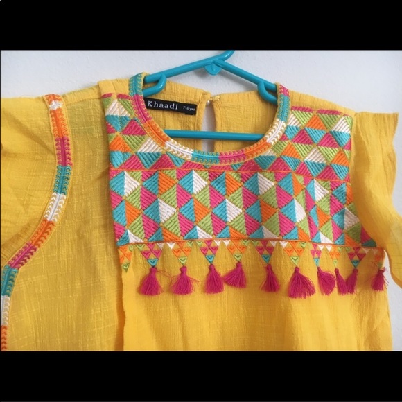 Yellow embroidered top - Picture 3 of 8